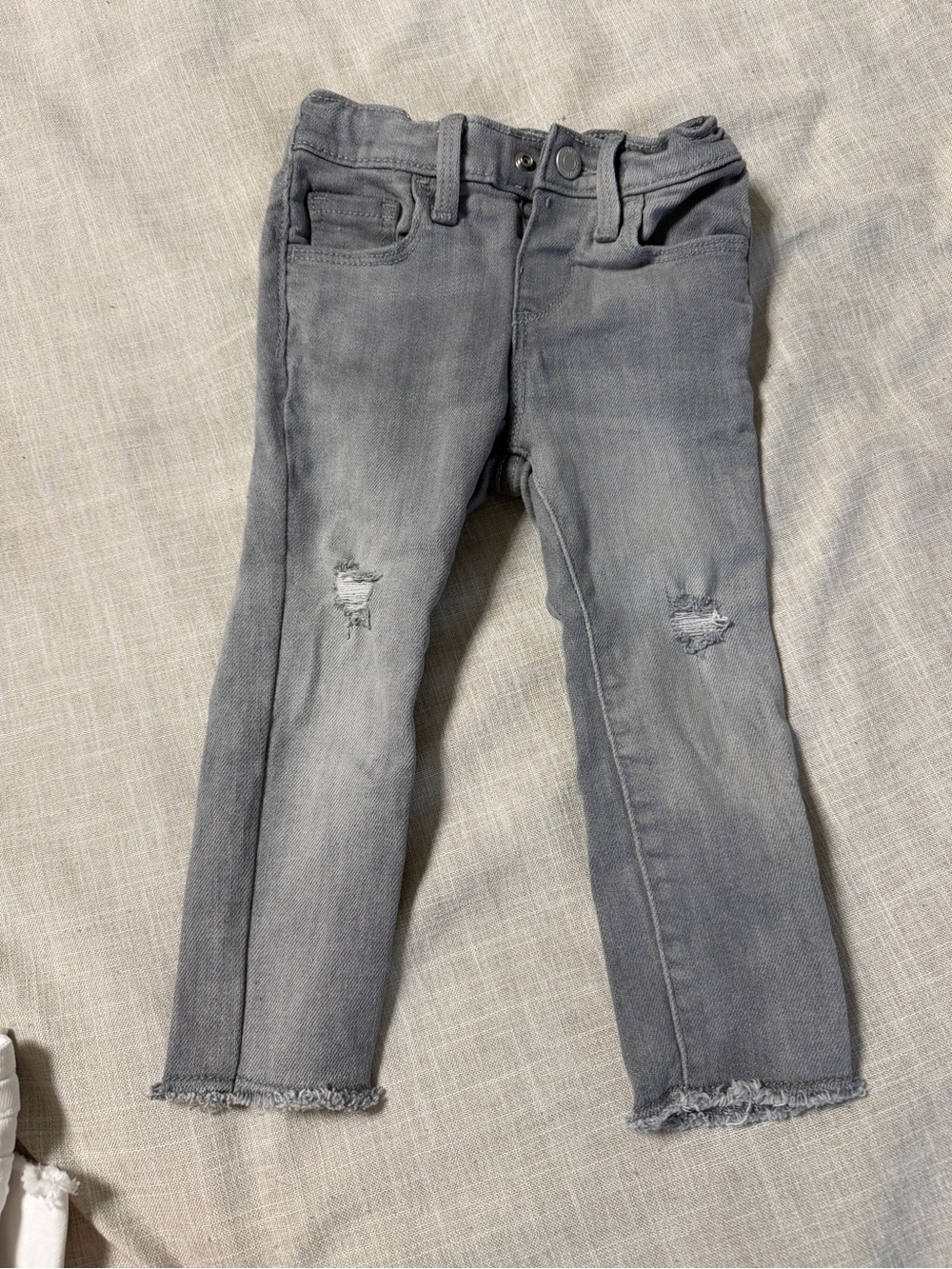 Old Navy Gray Skinny Jeans with Knee Rips